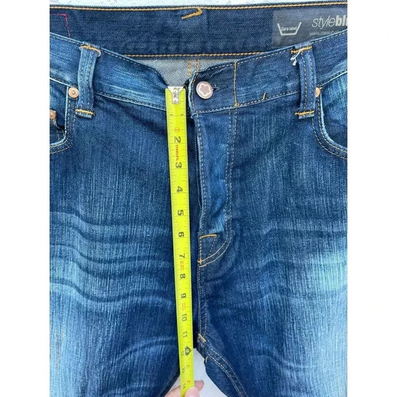 Care Label Italian Mens Buttons Fly Straight Leg Boyloose Jeans Denim 34 - Picture 7 of 16